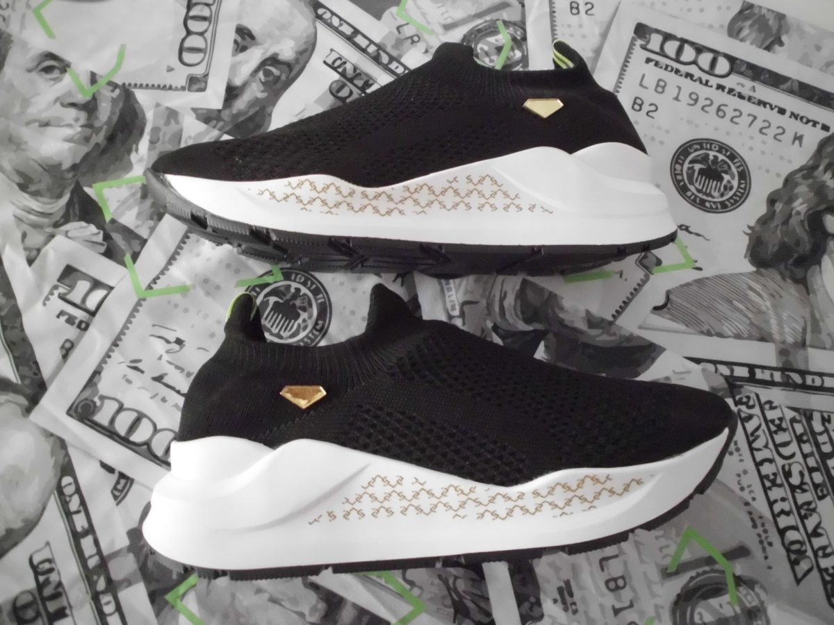 Tenis Diamant Negro negro suela blanca